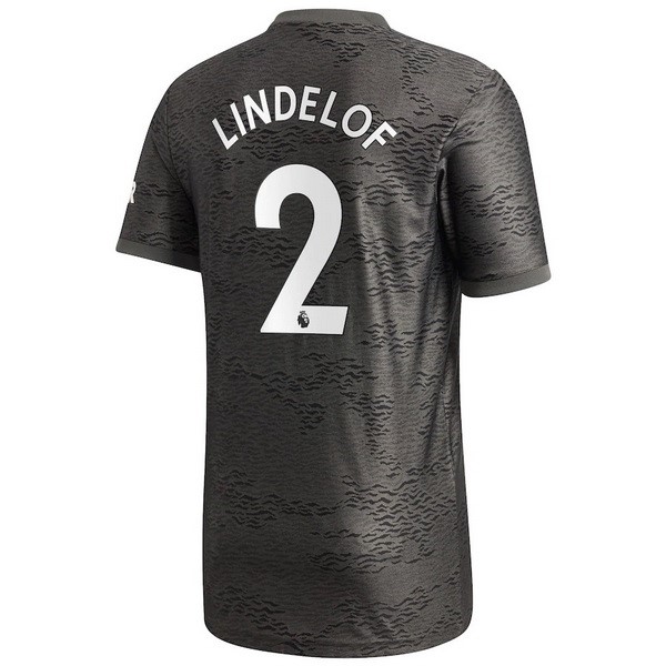 Trikot Manchester United NO.2 Lindelof Auswarts 2020-21 Schwarz Fussballtrikots Günstig